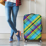Colorful Tartan Pattern Print Luggage Cover