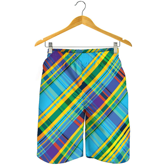 Colorful Tartan Pattern Print Men's Shorts