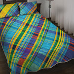 Colorful Tartan Pattern Print Quilt Bed Set