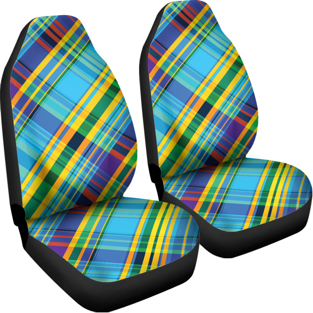 Colorful Tartan Pattern Print Universal Fit Car Seat Covers