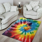 Colorful Tie Dye Print Area Rug