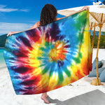 Colorful Tie Dye Print Beach Sarong Wrap