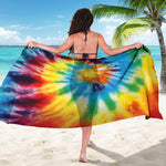 Colorful Tie Dye Print Beach Sarong Wrap