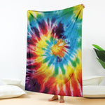Colorful Tie Dye Print Blanket