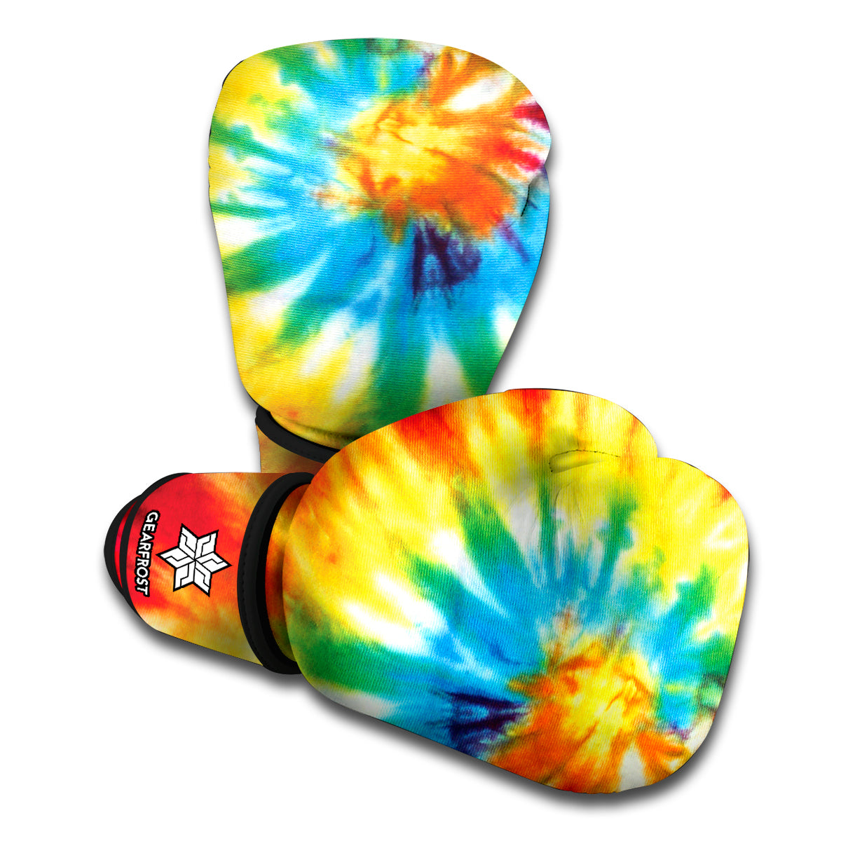 Colorful Tie Dye Print Boxing Gloves