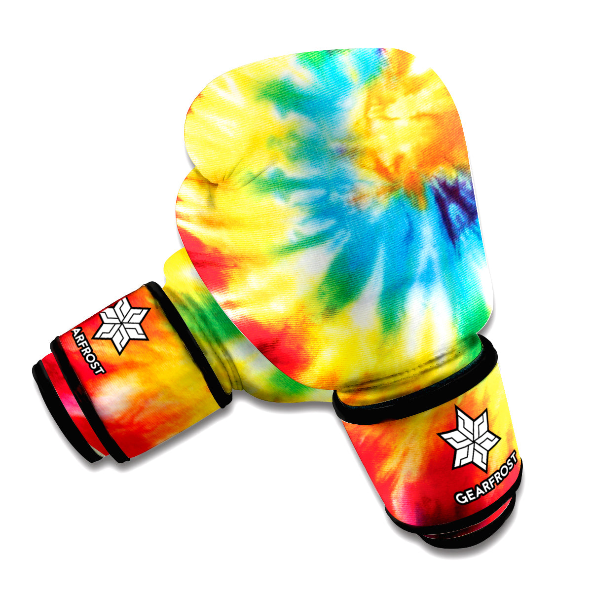 Colorful Tie Dye Print Boxing Gloves