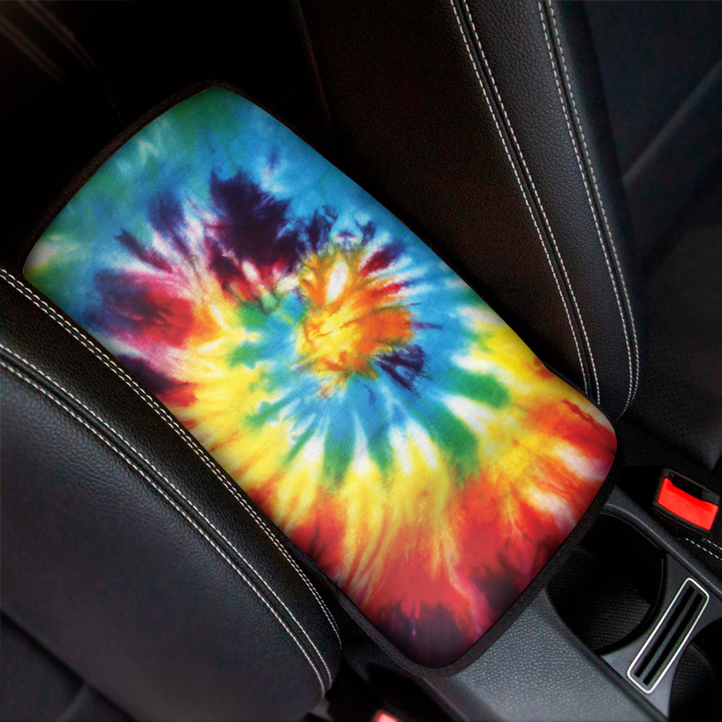Colorful Tie Dye Print Car Center Console Cover