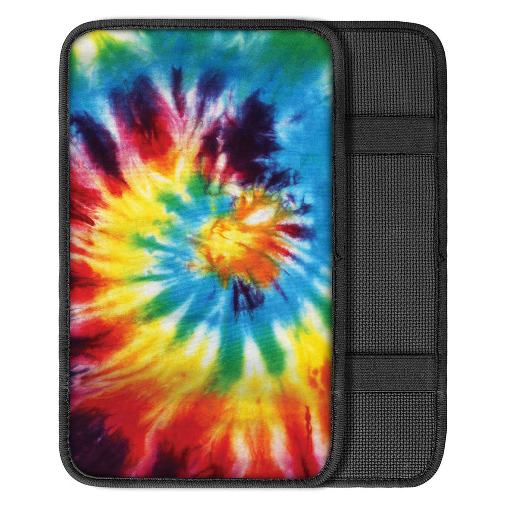 Colorful Tie Dye Print Car Center Console Cover