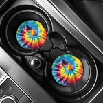 Colorful Tie Dye Print Car Coasters
