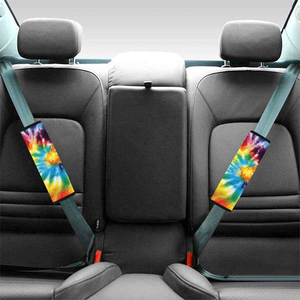 Colorful Tie Dye Print Car Seat Belt Covers