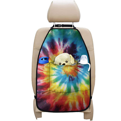 Colorful Tie Dye Print Car Seat Organizers