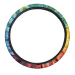 Colorful Tie Dye Print Car Steering Wheel Cover