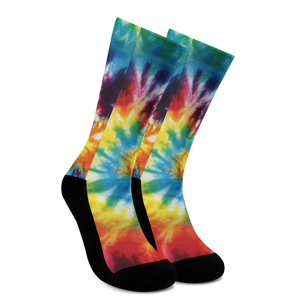 Colorful Tie Dye Print Crew Socks