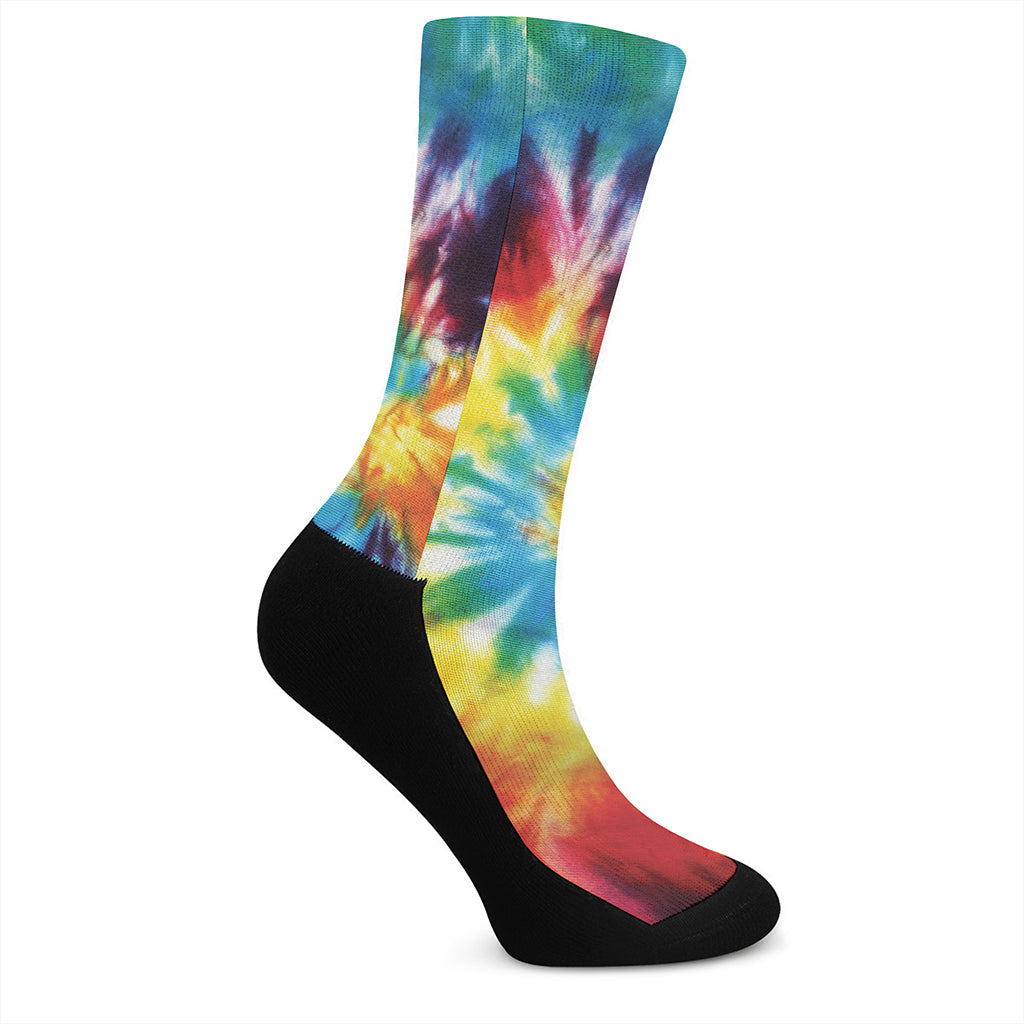 Colorful Tie Dye Print Crew Socks