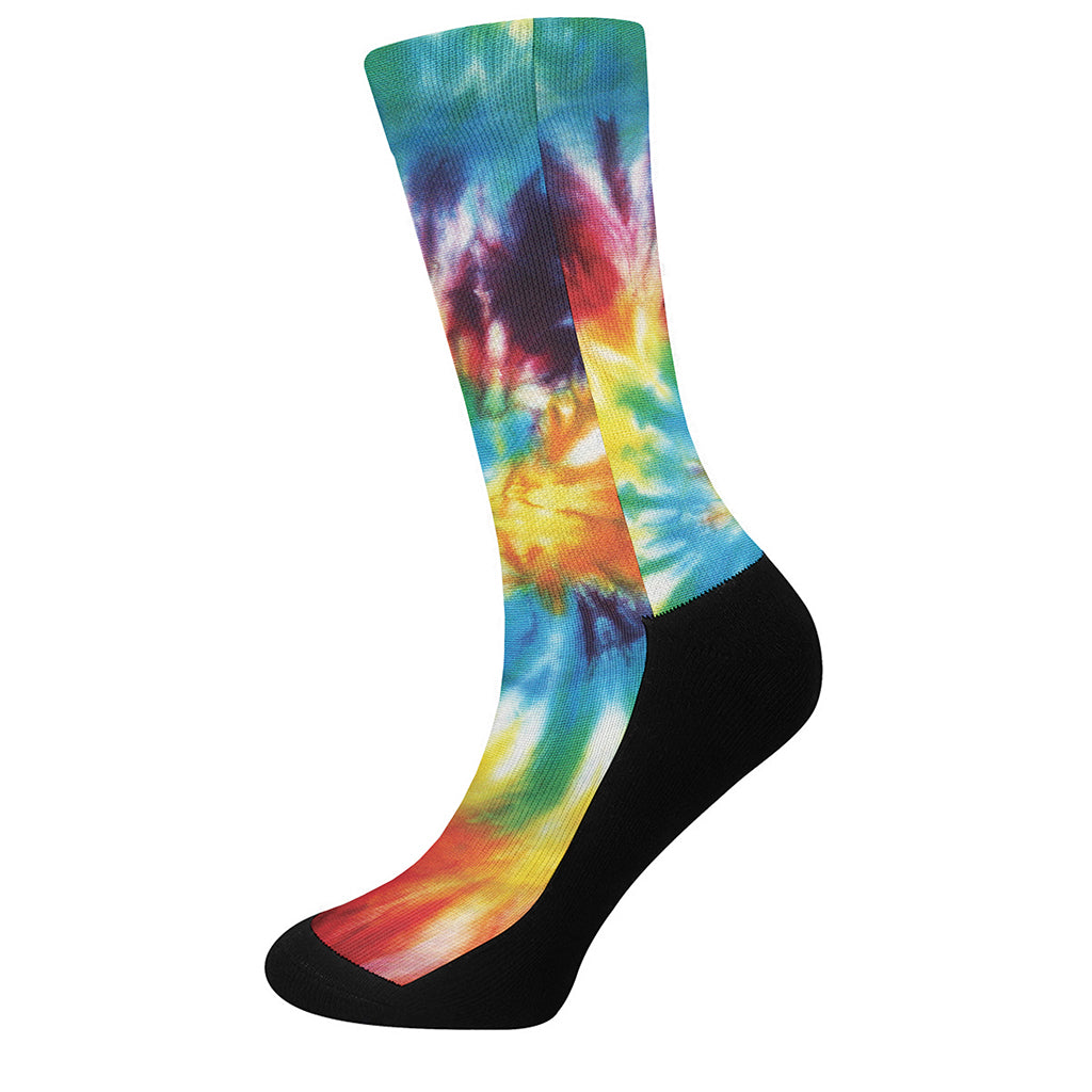 Colorful Tie Dye Print Crew Socks