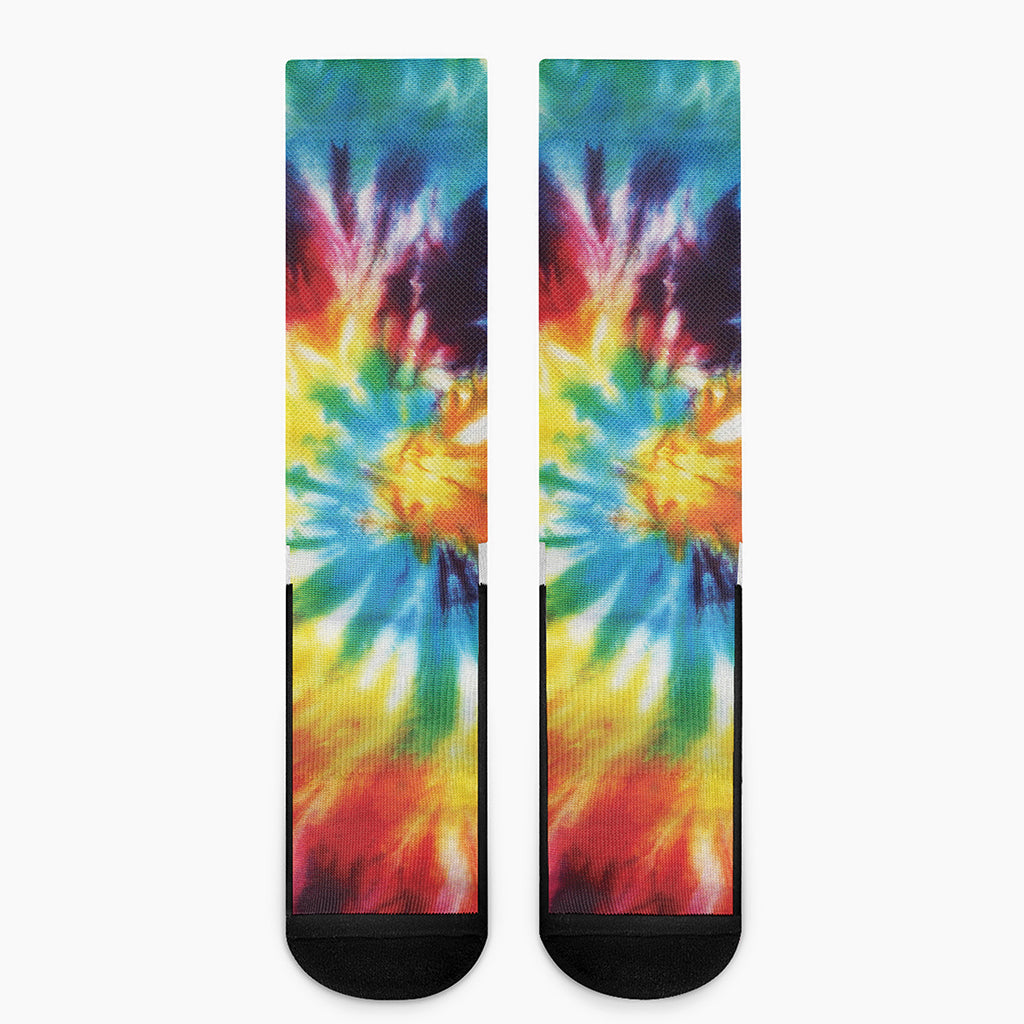 Colorful Tie Dye Print Crew Socks