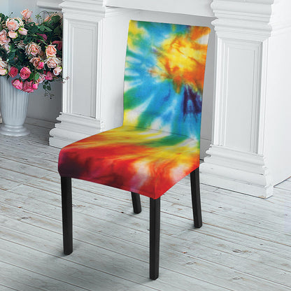 Colorful Tie Dye Print Dining Chair Slipcover