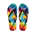 Colorful Tie Dye Print Flip Flops