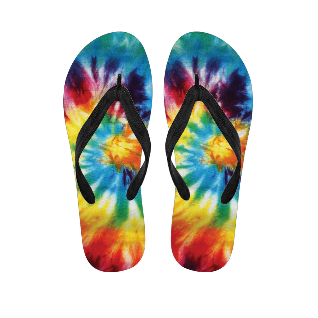 Colorful Tie Dye Print Flip Flops