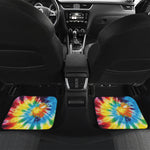 Colorful Tie Dye Print Front and Back Car Floor Mats