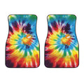 Colorful Tie Dye Print Front Car Floor Mats