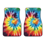 Colorful Tie Dye Print Front Car Floor Mats