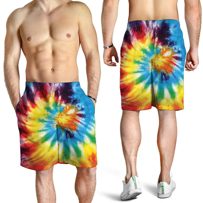 Colorful Tie Dye Print Men's Shorts