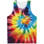 Colorful Tie Dye Print Men's Tank Top