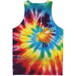 Colorful Tie Dye Print Men's Tank Top