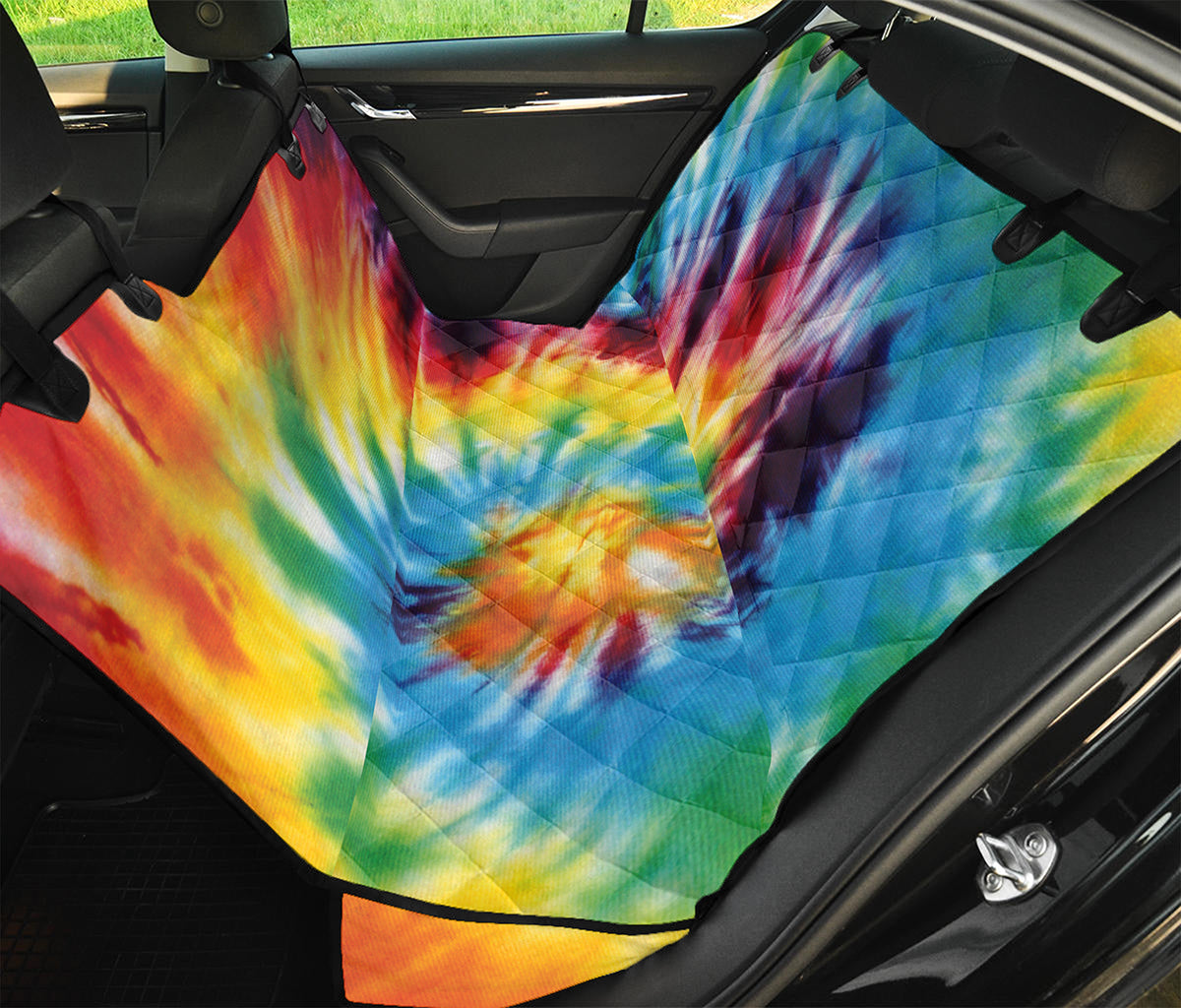 Colorful Tie Dye Print Pet Car Back Seat Cover