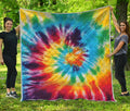 Colorful Tie Dye Print Quilt