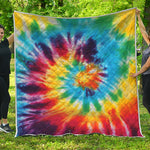 Colorful Tie Dye Print Quilt