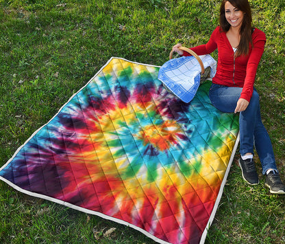 Colorful Tie Dye Print Quilt