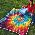 Colorful Tie Dye Print Quilt