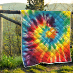 Colorful Tie Dye Print Quilt