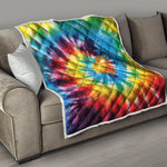 Colorful Tie Dye Print Quilt
