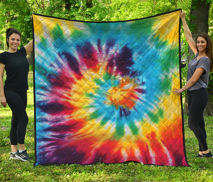 Colorful Tie Dye Print Quilt