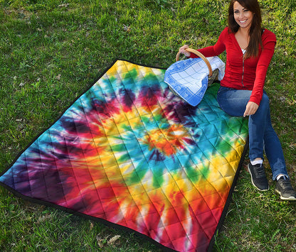 Colorful Tie Dye Print Quilt