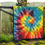 Colorful Tie Dye Print Quilt