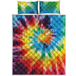Colorful Tie Dye Print Quilt Bed Set