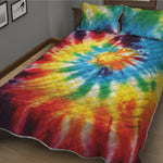 Colorful Tie Dye Print Quilt Bed Set