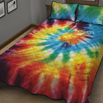 Colorful Tie Dye Print Quilt Bed Set