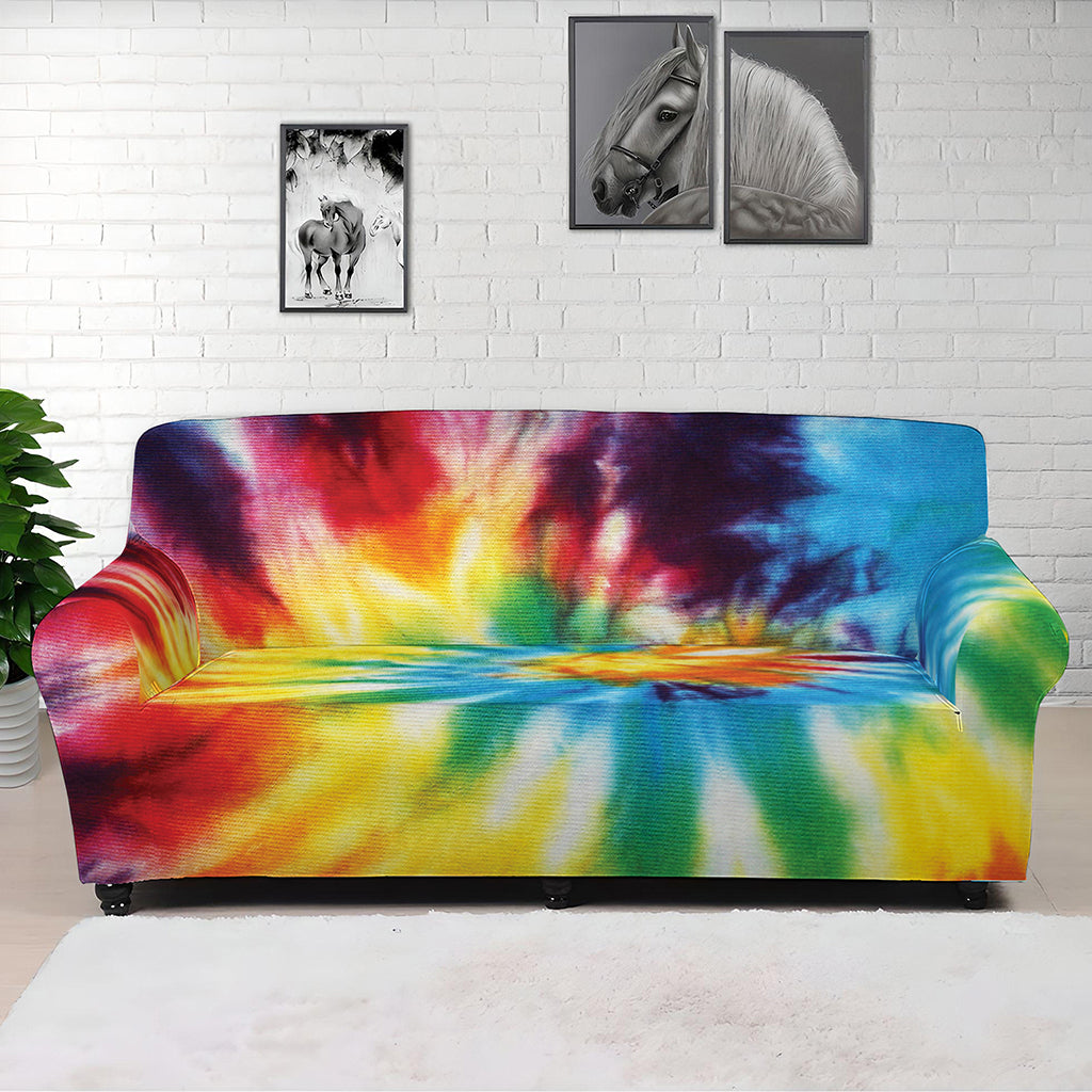 Colorful Tie Dye Print Sofa Cover