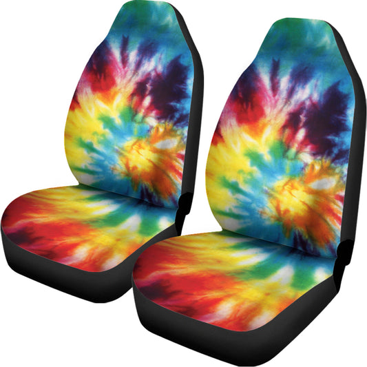 Colorful Tie Dye Print Universal Fit Car Seat Covers