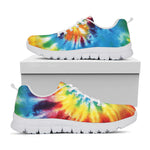 Colorful Tie Dye Print White Sneakers