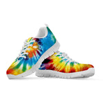 Colorful Tie Dye Print White Sneakers