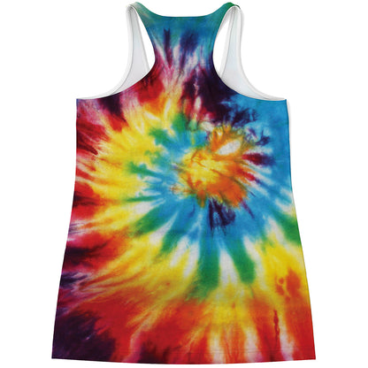 Colorful Tie Dye Print Women's Racerback Tank Top