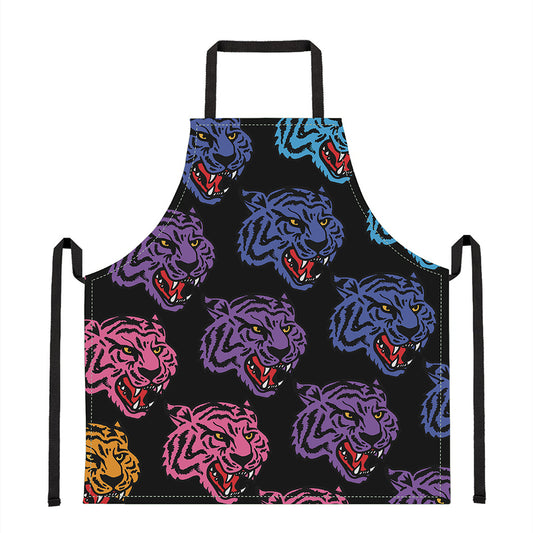Colorful Tiger Head Pattern Print Apron