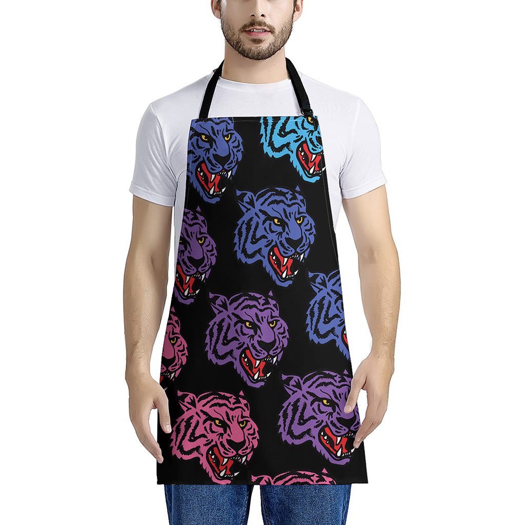 Colorful Tiger Head Pattern Print Apron