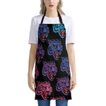 Colorful Tiger Head Pattern Print Apron